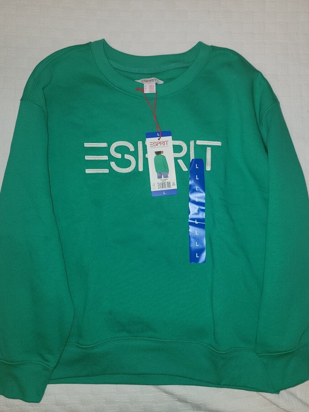 Esprit Green Embroidered Logo Sweatshirt